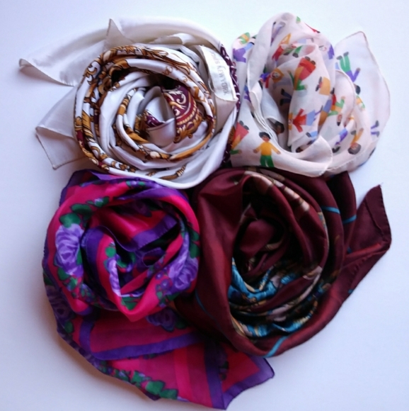 Vintage Accessories - Vintage Scarf Lot Bundle
